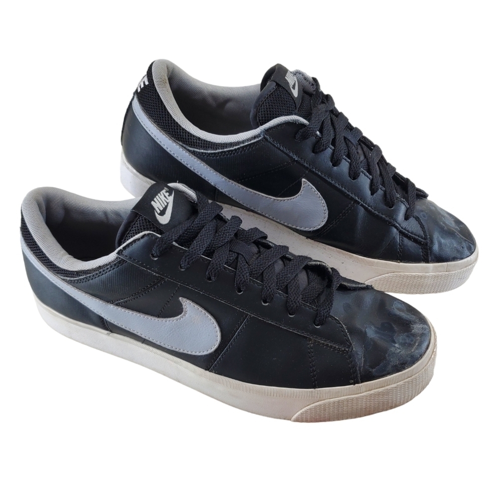 Nike Match Supreme Leather LTR Sneakers Shoes Mens 10 Black 631656-001